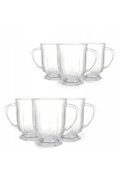 NO BRAND Pahare și căni de cafea și ceai din sticlă Altom Design Sara, 500 ml...