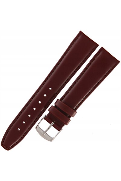 NO BRAND HORIDO 0077 - MARO ÎNCHIS - 19mm - Curea de ceas din piele texturată