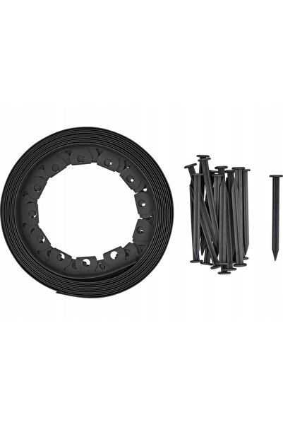 Bradas Bordură de grădină din plastic 1000 cm x 4 cm negru