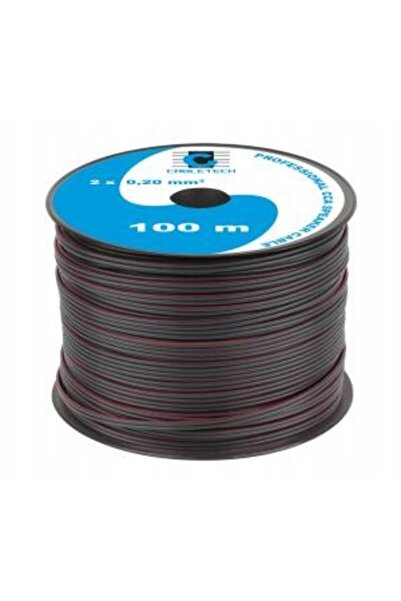 NO BRAND Cablu de boxe negru 2x0,2mm 100m (1049a)