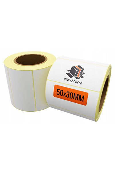 NO BRAND Etichetă adezivă din hârtie termică solidtape 50x30 mm 1000 bucăți