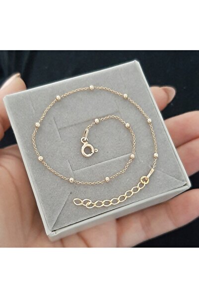 NO BRAND Brățară de aur cu bile delicate 18 cm ARGINT 925