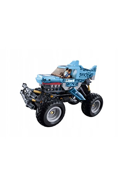 Sluban Set de construcție Monster Truck Bigfoot DRIVE Mașină Blue Shark 273 El.