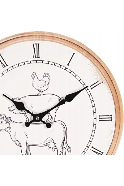 NO BRAND Ceas de perete cu animale albe, mediu, pentru agățat 34 cm