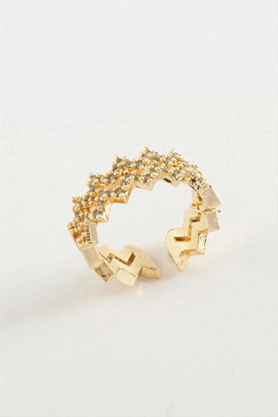 SORA GROUP Zigzag Zircon Stone Ring