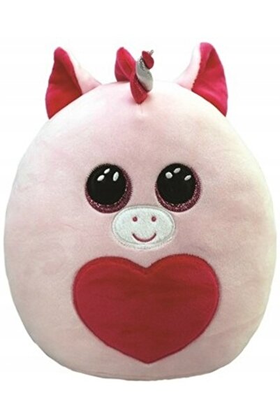 NO BRAND Pernă Mascotă Unicorn cu inimă Francy Squishy Ty - 22x22cm