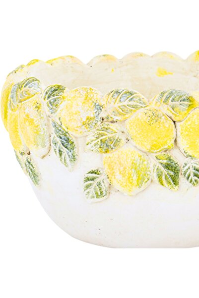 NO BRAND Ghiveci din beton gri, verde, galben Artpol 24 cm x 24 x 14 cm