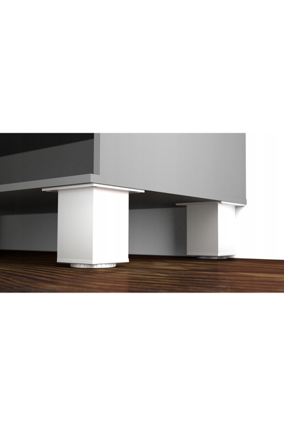 NO BRAND 4 x picior de mobilier reglabil, înălțime 100 mm, alb