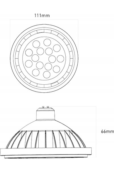 GTV Bec LED GU10 12.5W ES111 4000K 1250LM 109MA Alb 40st x2