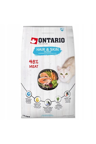 ontario Karma Pentru Oraș Păr de pisică și piele 6,5kg Piele sănătoasă Păr st...