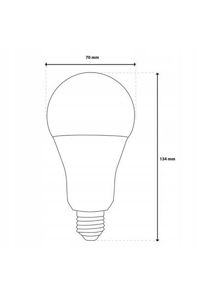 NO BRAND 6x E27 A70 18W = 150W 2430lm 4000K Neutră 260 Bec LED °   LUMILED