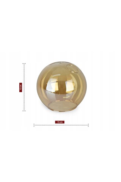 NO BRAND Aplică de perete cu glob de sticlă, culoare miere, LED E14