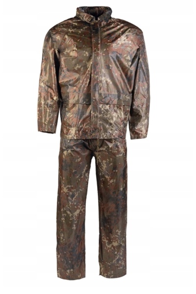 Mil-Tec Set impermeabil Jachetă+Pantaloni Flecktarn L