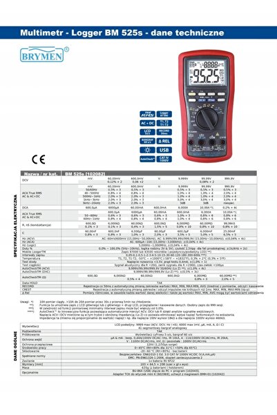 NO BRAND Logger/înregistrator de date, TRMS, USB-RS232c, USB optic, BRYMEN, B...
