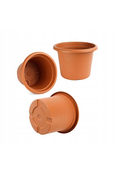 NO BRAND Garronda Ghiveci de flori din plastic, set de 3, 34x34x24 cm GD-NIC