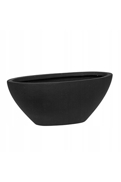 NO BRAND ghiveci din piatră naturală neagră DORANT 32x13/12