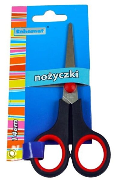 Schemat Foarfece din oțel de 14 cm cu mâner ergonomic, ambalaj școlar, 12 uni...