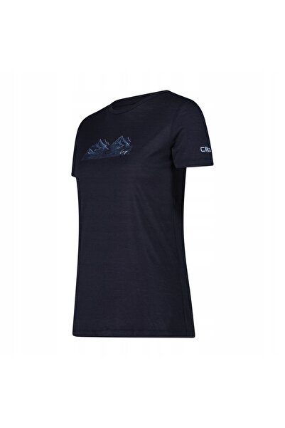 CMP Tricou de damă Merino 32T7166/43NV - Albastru - 42(L)