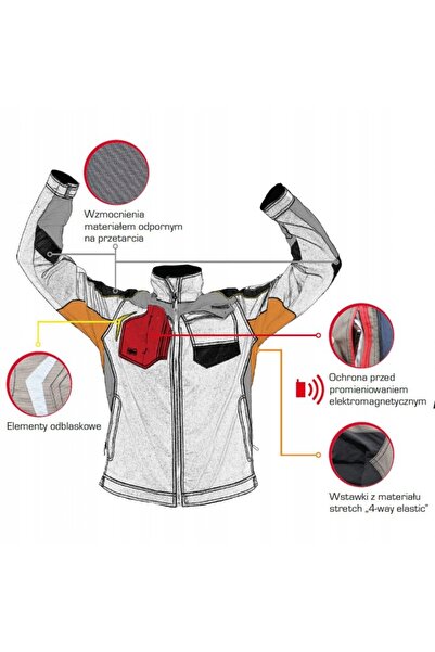 NO BRAND Hanorac de protecție cu fermoar și inserții kaki-negru Lahti Pro – M...