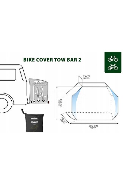 NO BRAND BikeCover 4 Brunner husă pentru portbagaj de bicicletă