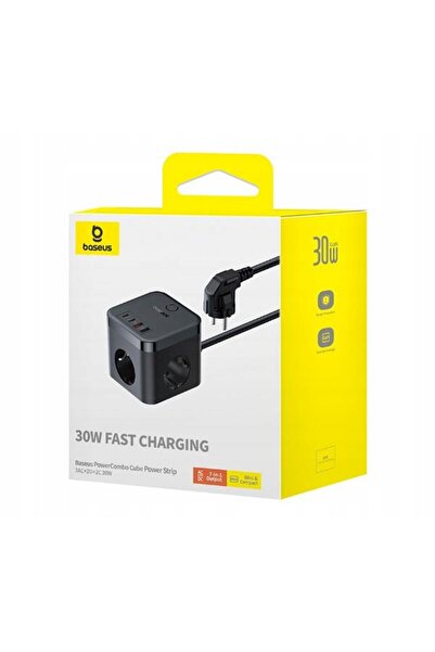 NO BRAND Încărcător de rețea Baseus PowerCombo 3x AC / 2x USB-A / 2x USB-C 30...