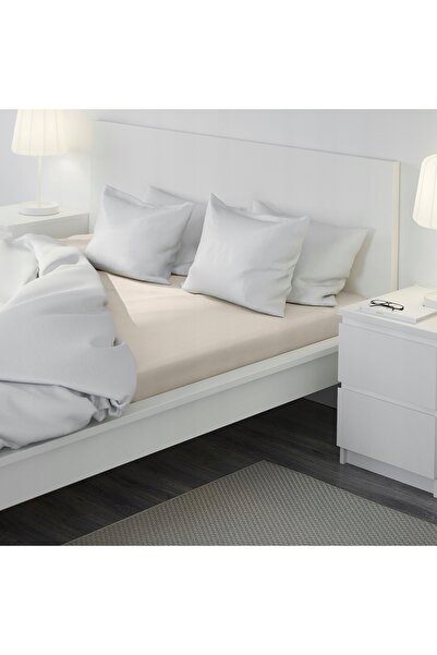 NO BRAND IKEA DVALA cearșaf cu elastic 140x200 bej