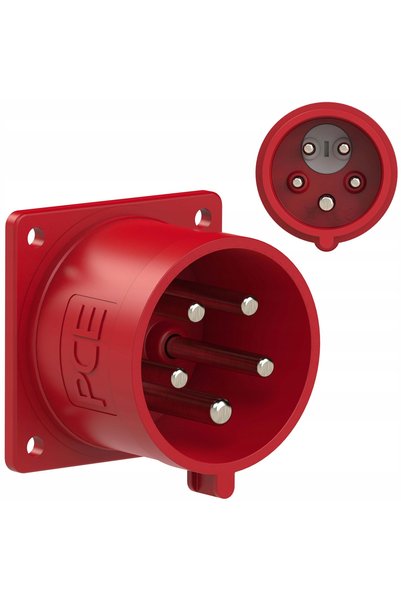 PCE Ștecher de panou drept 32A 5P 400V IP44