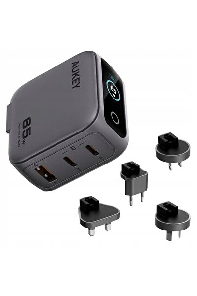 NO BRAND PA-B8U 65W 2x USB-C 1x USB-A Adaptor de alimentare de călătorie EU U...