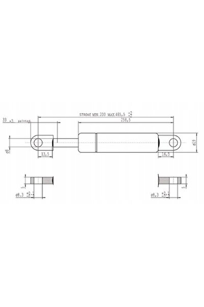 NO BRAND Amortizor cu gaz pentru capac portbagaj Stabilus LIFT-O-MAT STA09488...