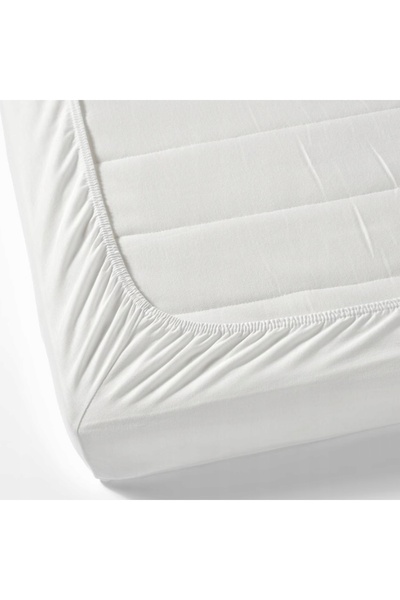 NO BRAND IKEA LEN Cearșaf cu elastic pentru copii, alb, 60x120 cm, SET de 2 b...