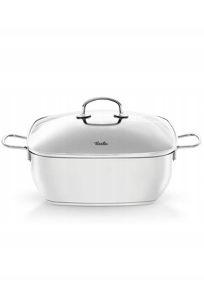NO BRAND Oală din oțel inoxidabil cu capac de sticlă FISSLER Secural 28cm K2