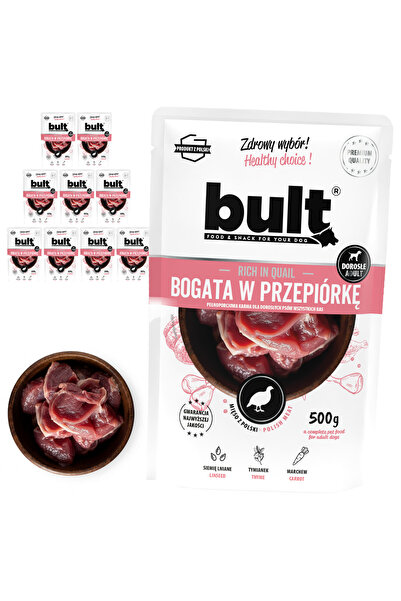 Bult Hrană umedă completă pentru câini, bogată în prepeliță, plic 10x500g
