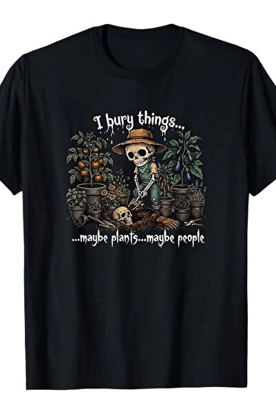 29CUN Funny Saying I Bury Things Plants Maybe People Frog T-Shirt Men Medium,...