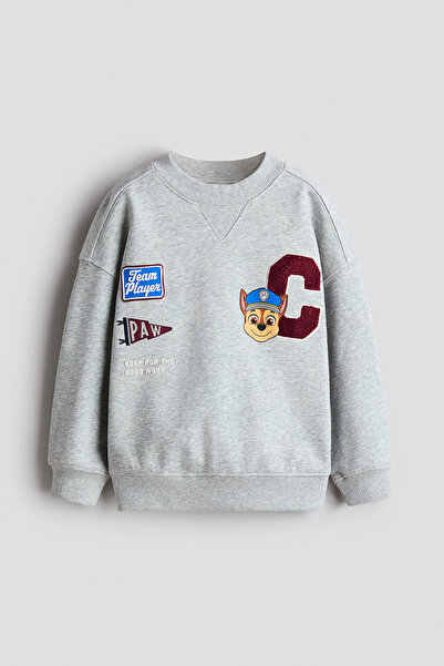 H&M Aplikeli Sweatshirt