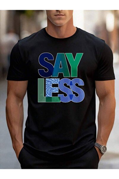 kai22 Men'S Cool T Shirts Say Less Pattern Design Vibrant Print Street Wear D...