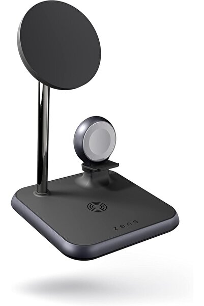 ZENS Stație de Încărcare Wireless Magnetică Aluminium 4 în 1 pentru Telefon, ...