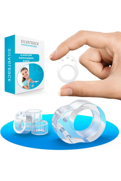 SILVERRACK Opritor de silicon pentru mânerul ușii, fără găurire, set de 10 bu...