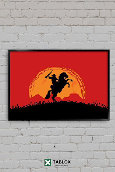 TABLOX Red Dead Redemption Pixel Art Cowboy Wild West Διακοσμητικός πίνακας ζ...