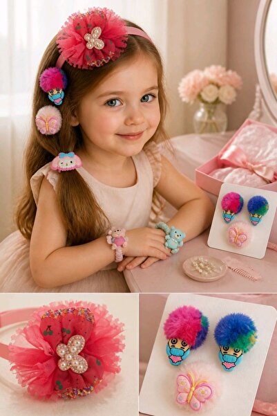 Monalisa Home Seven-Piece Children's Buckle Crown and Keychain Set