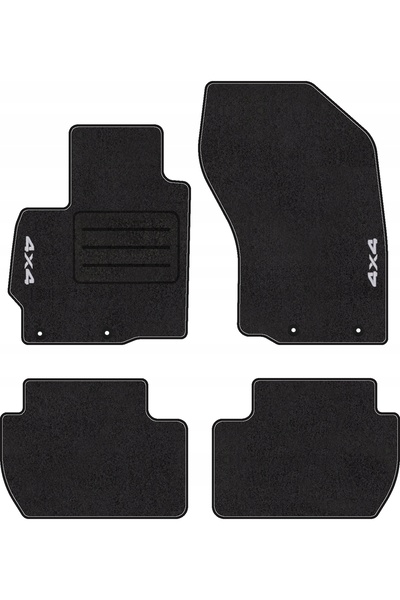 NO BRAND Covorașe auto cu bordură 4x4 pentru Peugeot 4007 (2007 - 2012) Set c...