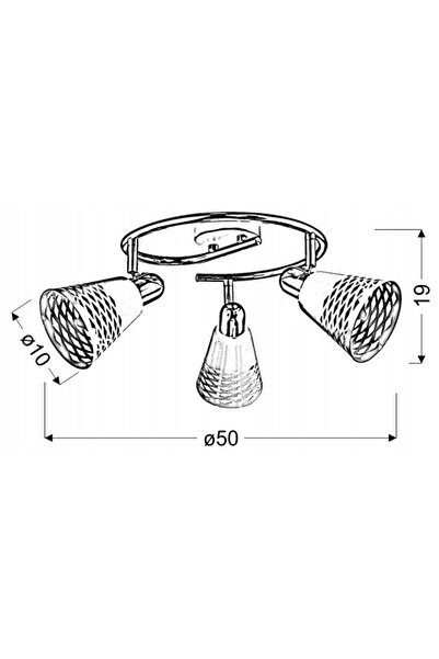 NO BRAND Lampă de tavan rotundă Candellux 50 x 50 cm, albă