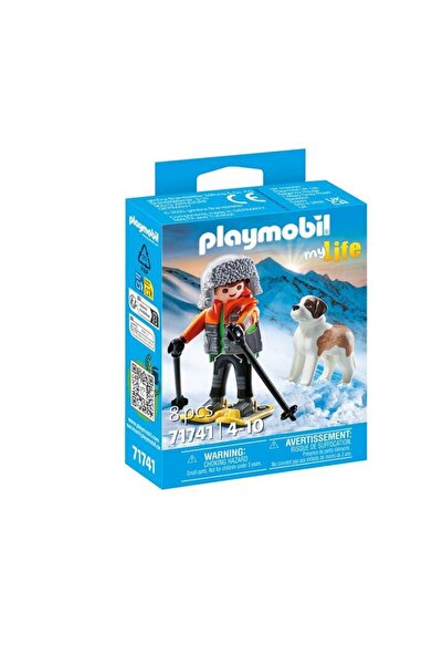 Playmobil Ορειβάτης με σκύλο Σεντ Μπερνάρντ (71741)