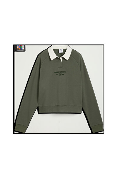 Puma Class Longsleeve Polo Green Women's T-Shirt & Polo