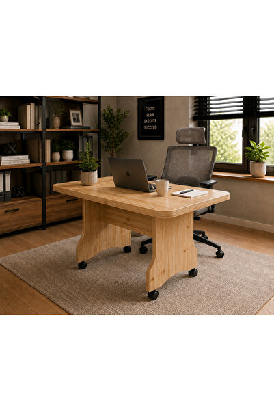 EGEMEV Tekerlekli Çalışma Masası 60 x 90 home office laptop Bilgisayar Masası...