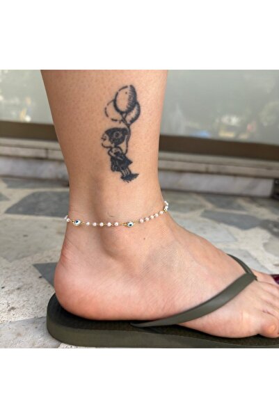 nesdesignn Pearl Eye Beaded Anklet