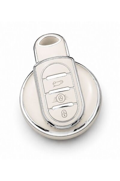 GÜMRÜK BEY Mini Cooper F55 F56 F57 R56 R57 F60 White ‑Silver Key Case Cover –...