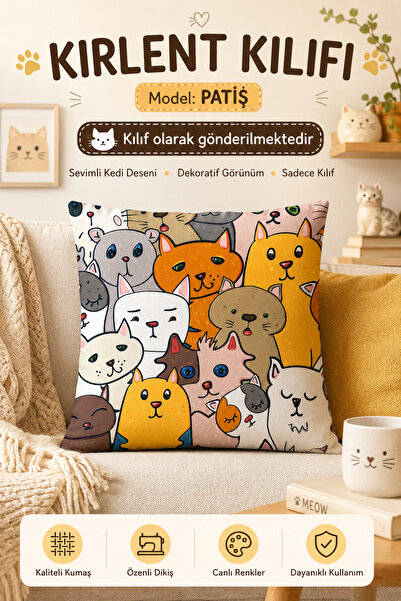 Kırlent Minder Kılıfı Animal Seri -