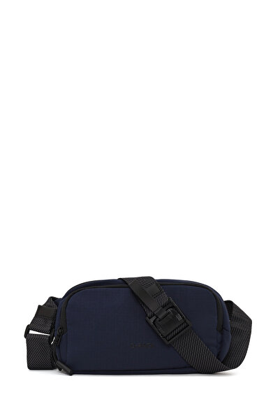Derimod D-Pack Men's Navy Blue Long Strap Mini Fabric Handbag 26Sbd30126F