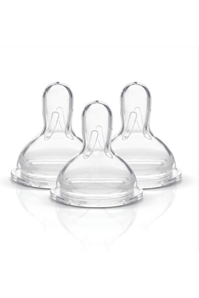 Medela 3 Piece Wide Base Slow Flow Nipple, 0-4 Months