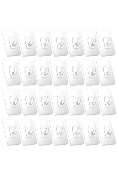 Generic Adhesive Wall Hooks, 30 Pieces Wall Hooks for Hanging, 22lb Heavy Dut...